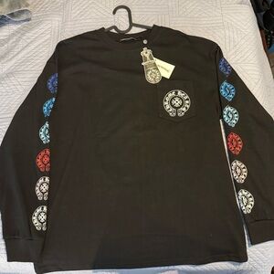Chrome Hearts Black Long Sleeve with Colorful Sleeve Accents